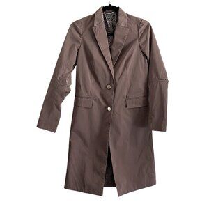 Sosken Studios Women 0 Mauve Button Front Longline Duster Claudia Jacket